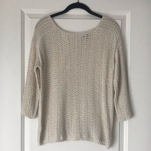 Ann Taylor Zip Back Knit Sweater